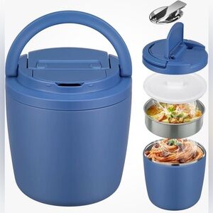 Lunch Container 40 oz for Adults Stainless Steel Vacuum Insulated Blue